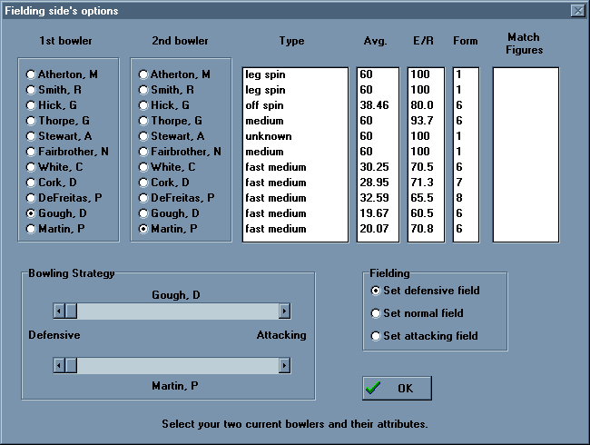 World Cup Cricket 96 Screenshot